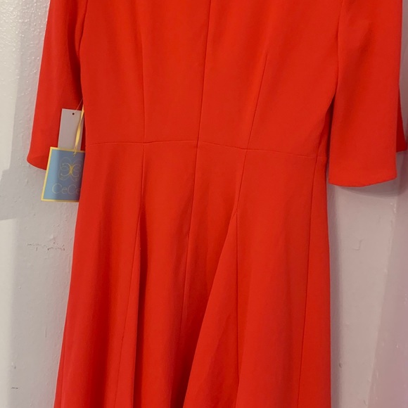 Coral Pop Color Dress - Picture 4 of 8